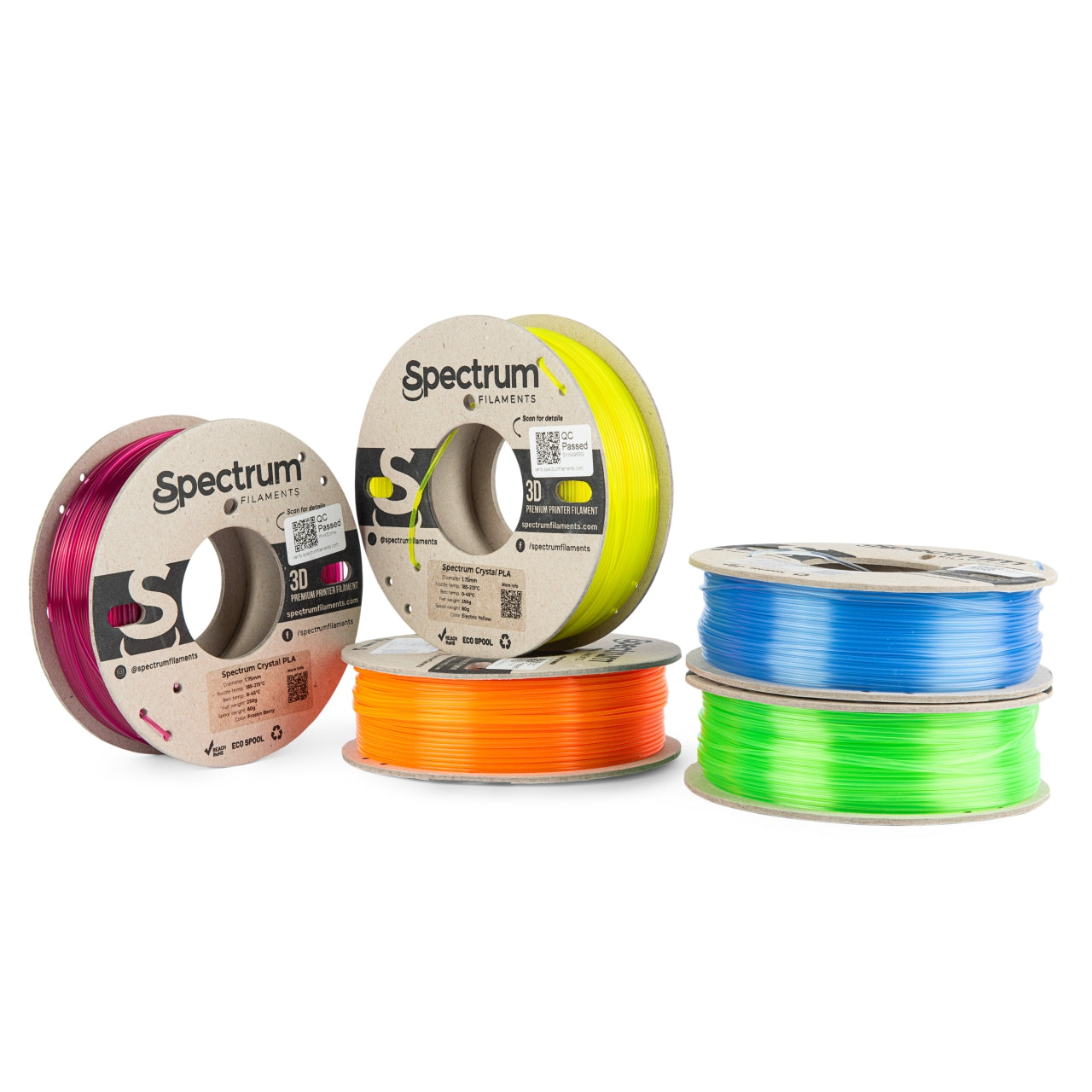 Spectrum 5Pack PLA Crystal 1.75m (5x 0.25kg)
