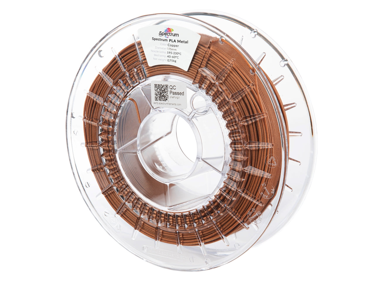 Filament Spectrum PLA Metal 1.75mm COPPER 0.75kg