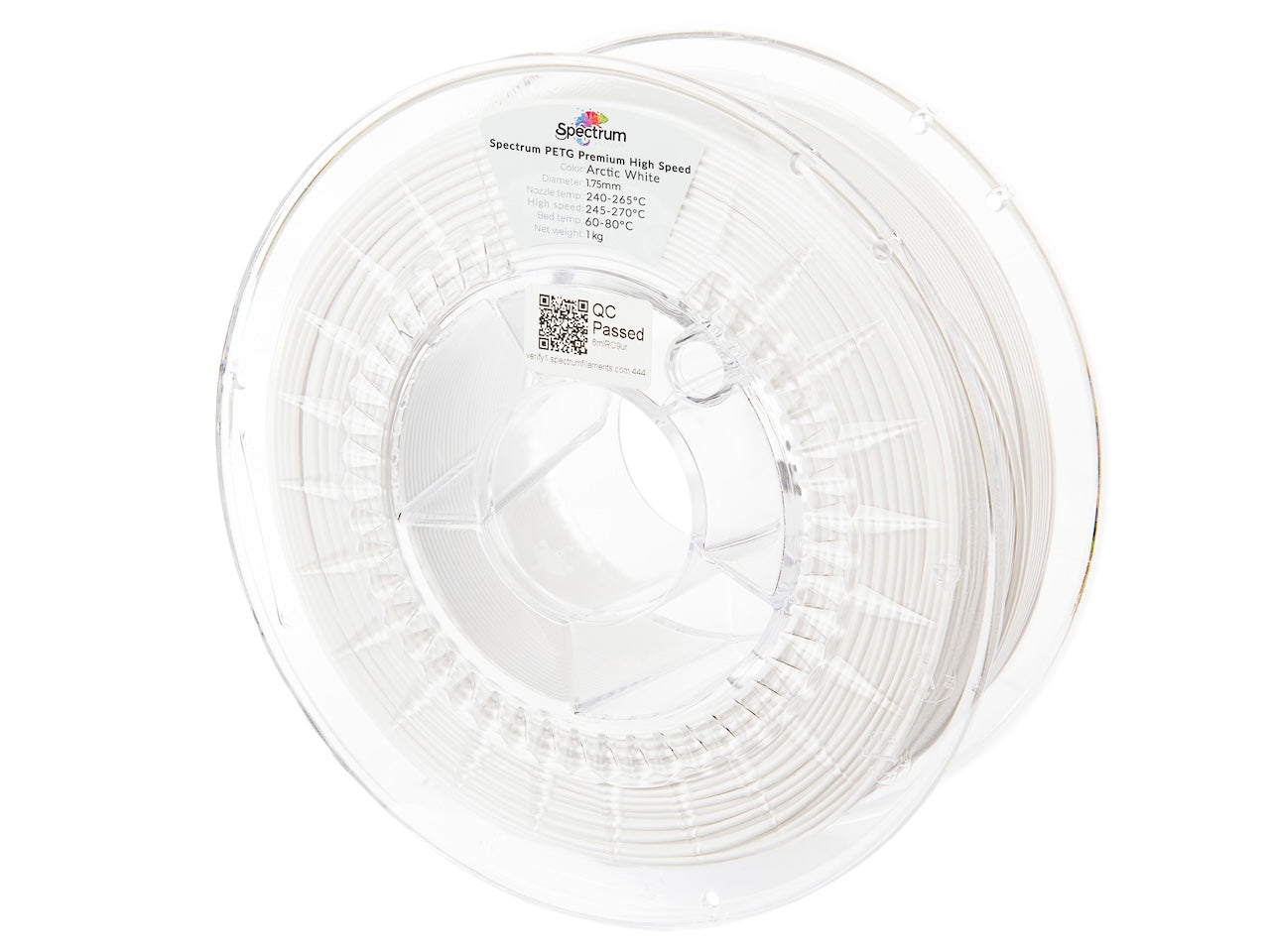 Filament Spectrum PETG Premium High Speed 1.75mm ARCTIC WHITE 1kg