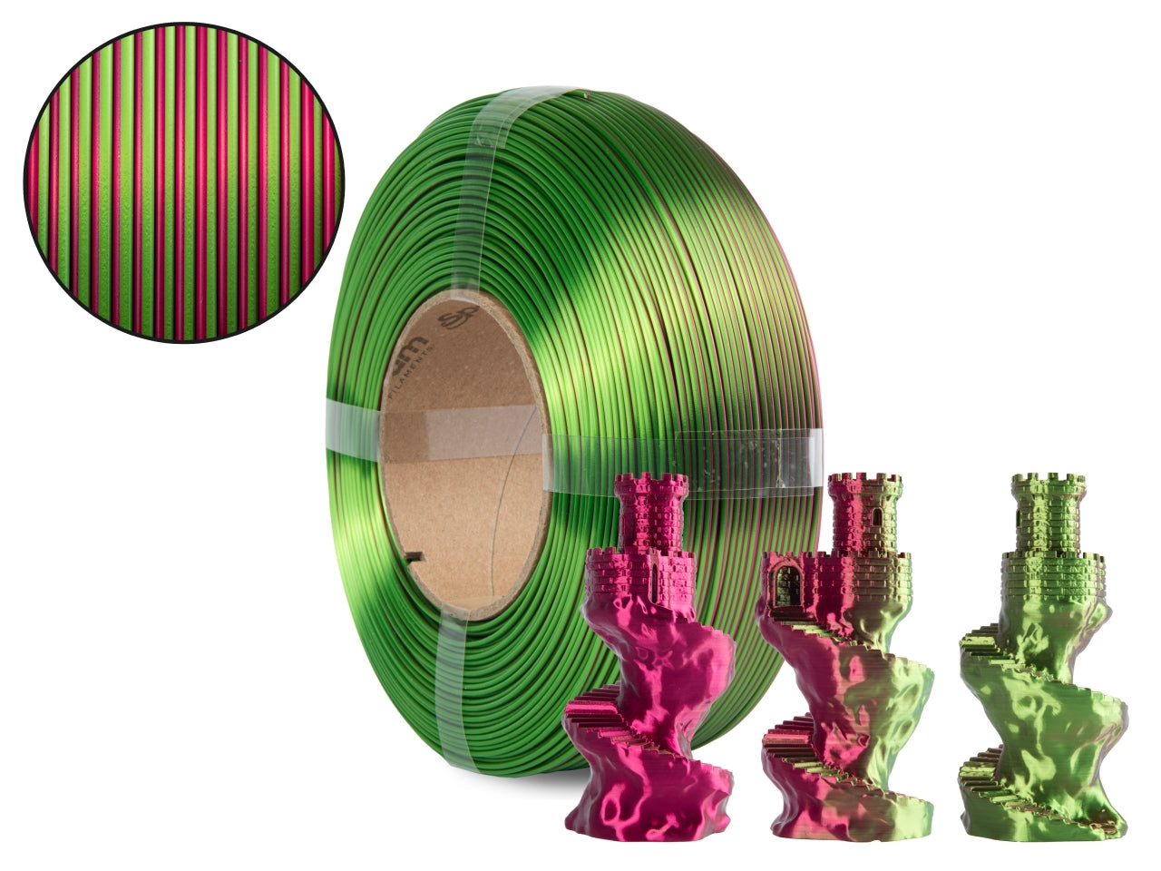 Filament Spectrum ReFill PLA Magic SILK 1.75mm MAGENTA BLOSSOM 1kg