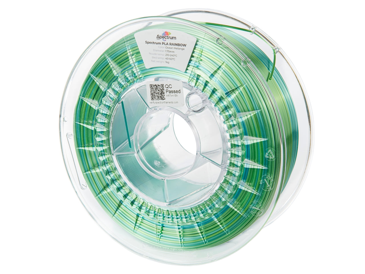 Filament Spectrum PLA SILK Rainbow 1.75mm OCEAN MELANGE 1kg