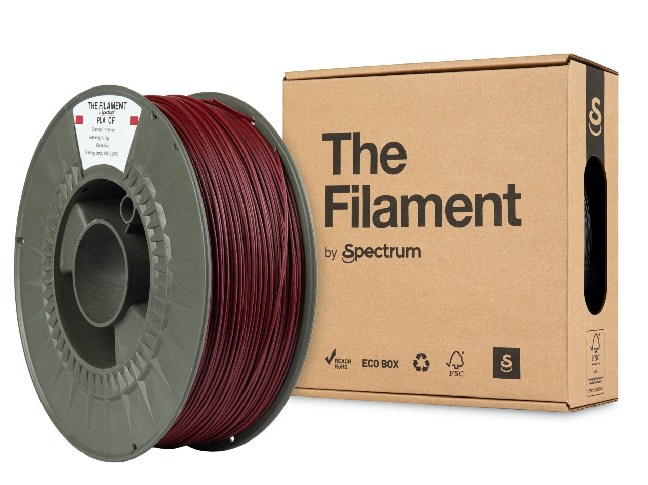 The Filament PLA CF 1.75mm RED 1kg