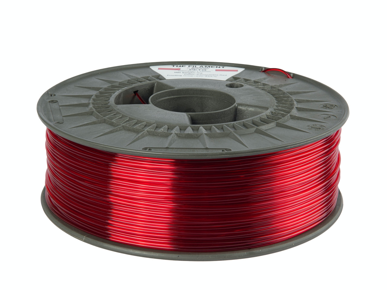 The Filament PETG 1.75mm TRANSPARENT RED 1kg
