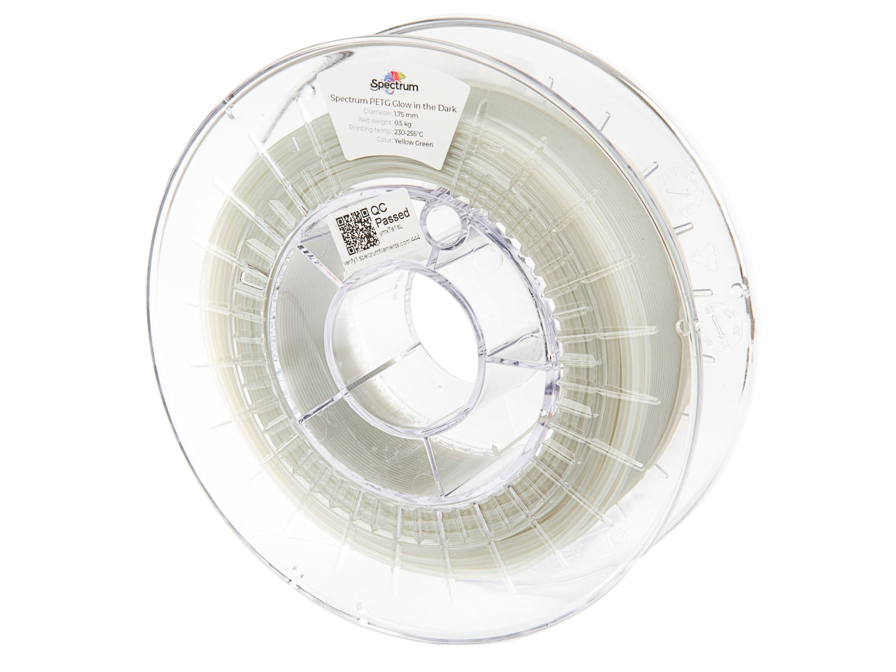 Filament Spectrum PET-G Glow in the Dark 1.75mm YELLOW-GREEN 0.5kg