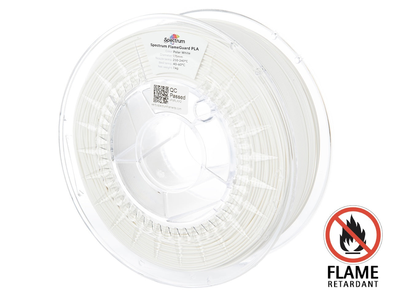 Filament Spectrum FlameGuard PLA 1.75mm POLAR WHITE 1kg