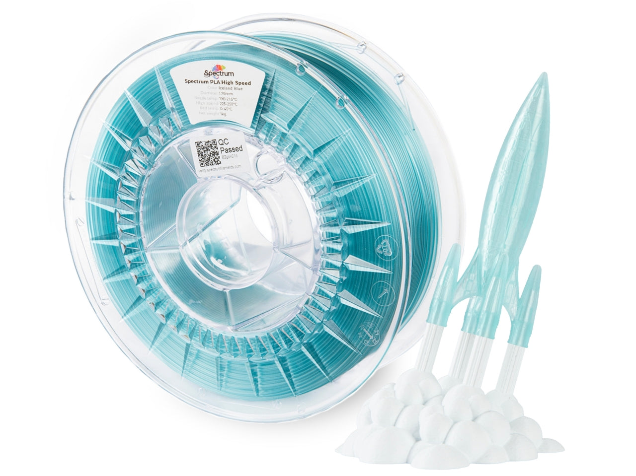 Filament Spectrum Premium PLA High Speed 1.75mm ICELAND BLUE 1kg