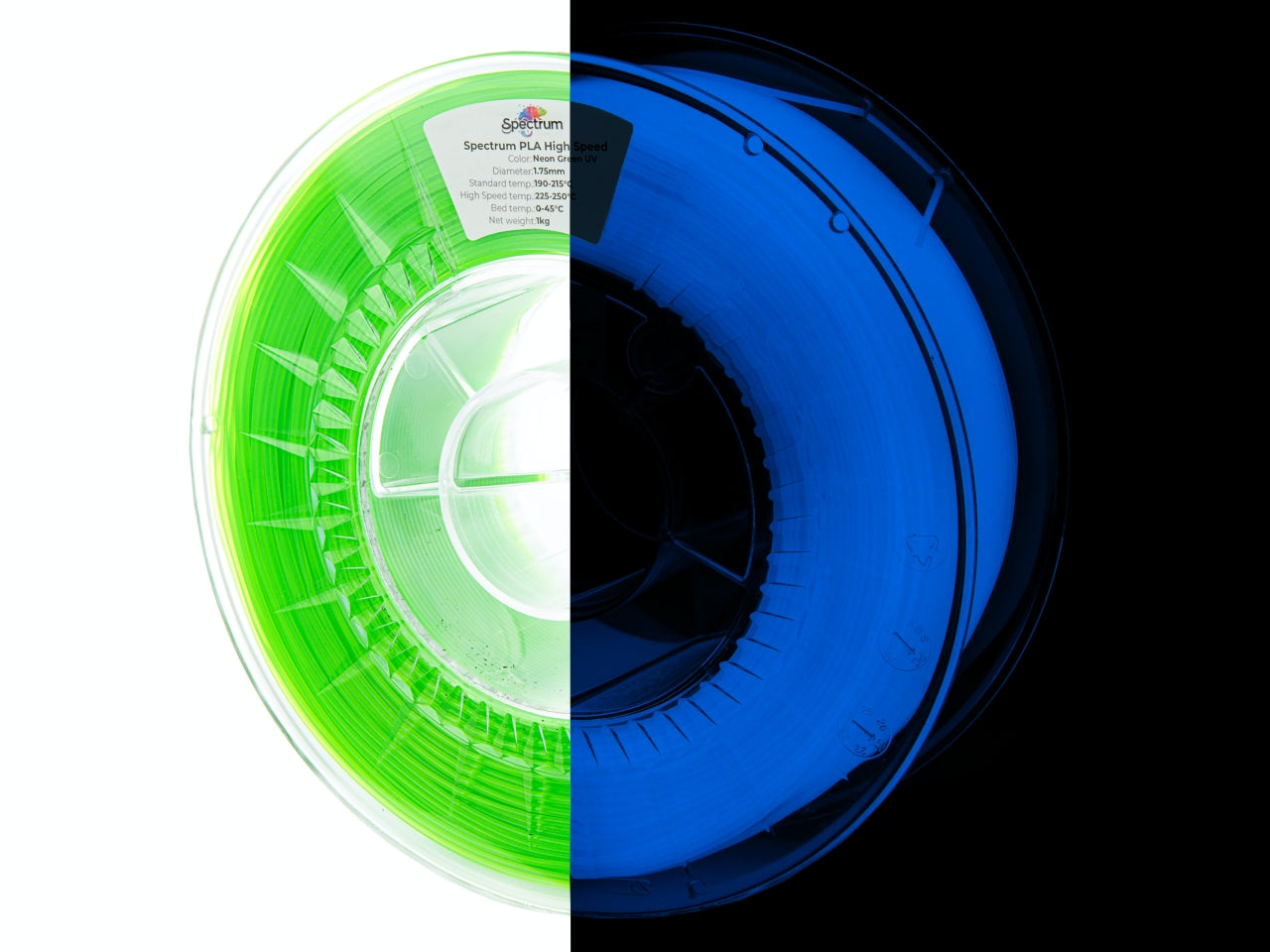 Filament Spectrum Premium PLA High Speed 1.75mm NEON GREEN UV 1kg
