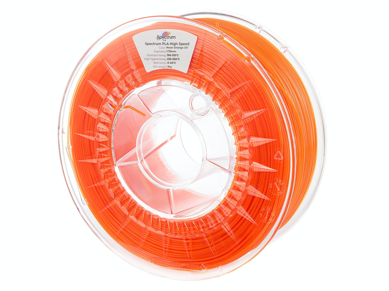 Filament Spectrum Premium PLA High Speed 1.75mm NEON ORANGE UV 1kg