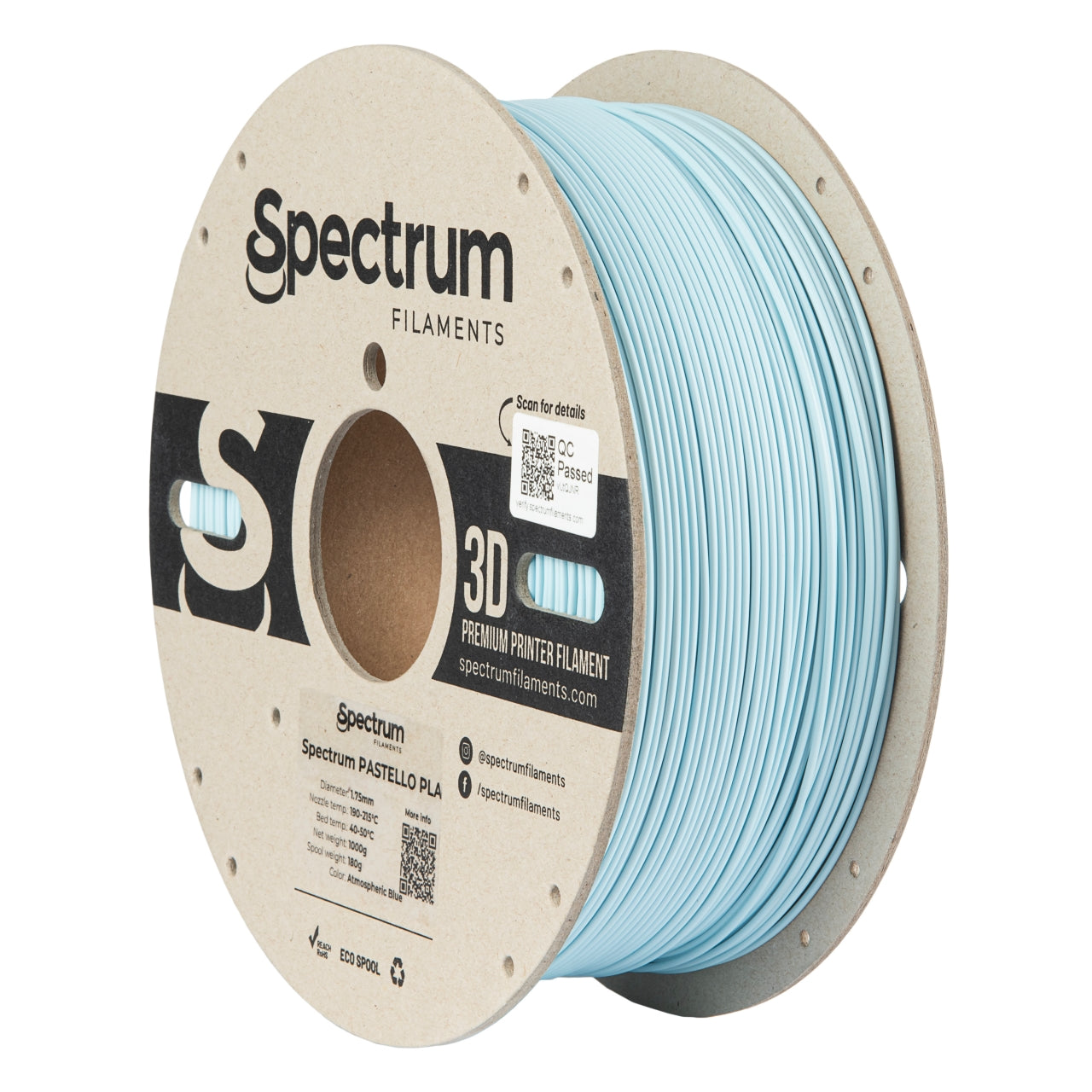Filament Spectrum Pastello PLA 1.75mm ATMOSPHERIC BLUE 1kg