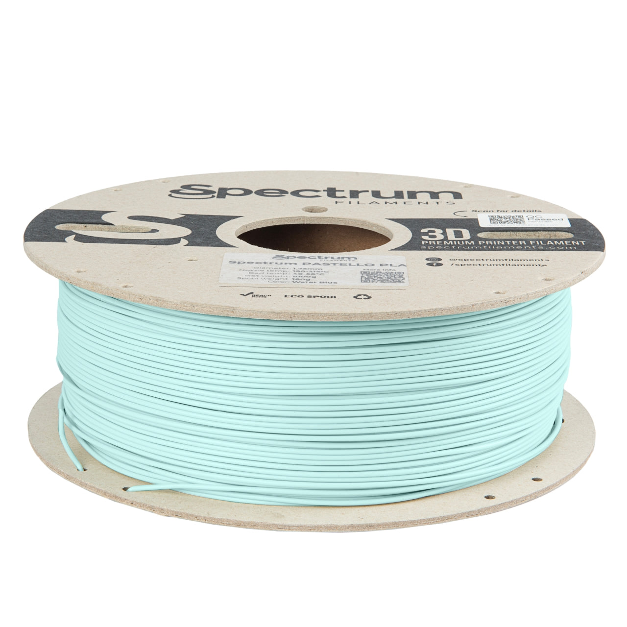Filament Spectrum Pastello PLA 1.75mm WATER BLUE 1kg