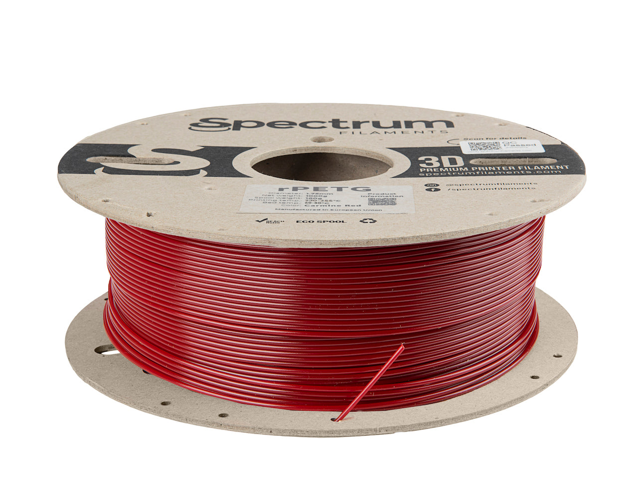 Filament Spectrum rPETG 1.75mm CARMINE RED 1kg