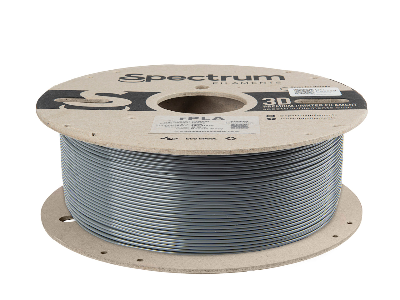 Filament Spectrum r-PLA 1.75mm BASALT GREY 1kg