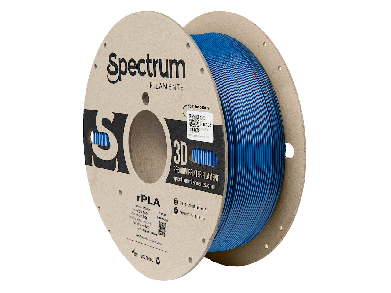 Filament Spectrum r-PLA 1.75mm SIGNAL BLUE 1kg
