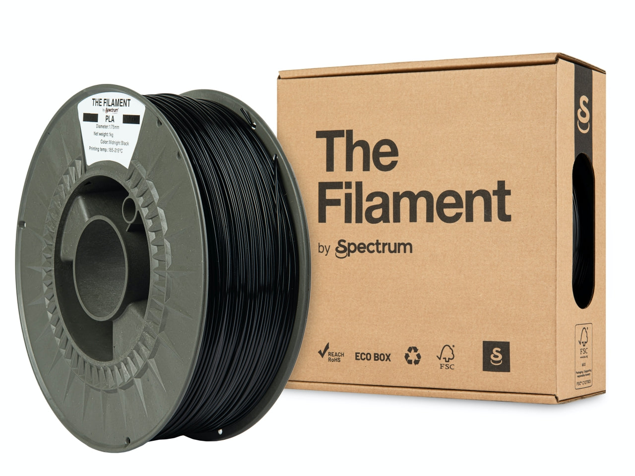 The Filament PLA 1.75mm MIDNIGHT BLACK 1kg