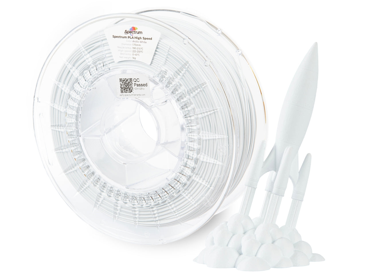 Filament Spectrum Premium PLA High Speed 1.75mm ARCTIC WHITE 1kg